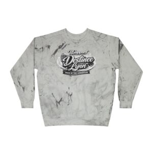 Color Blast Crewneck Sweatshirt – 'I Support Destinee Lynn' Graphic