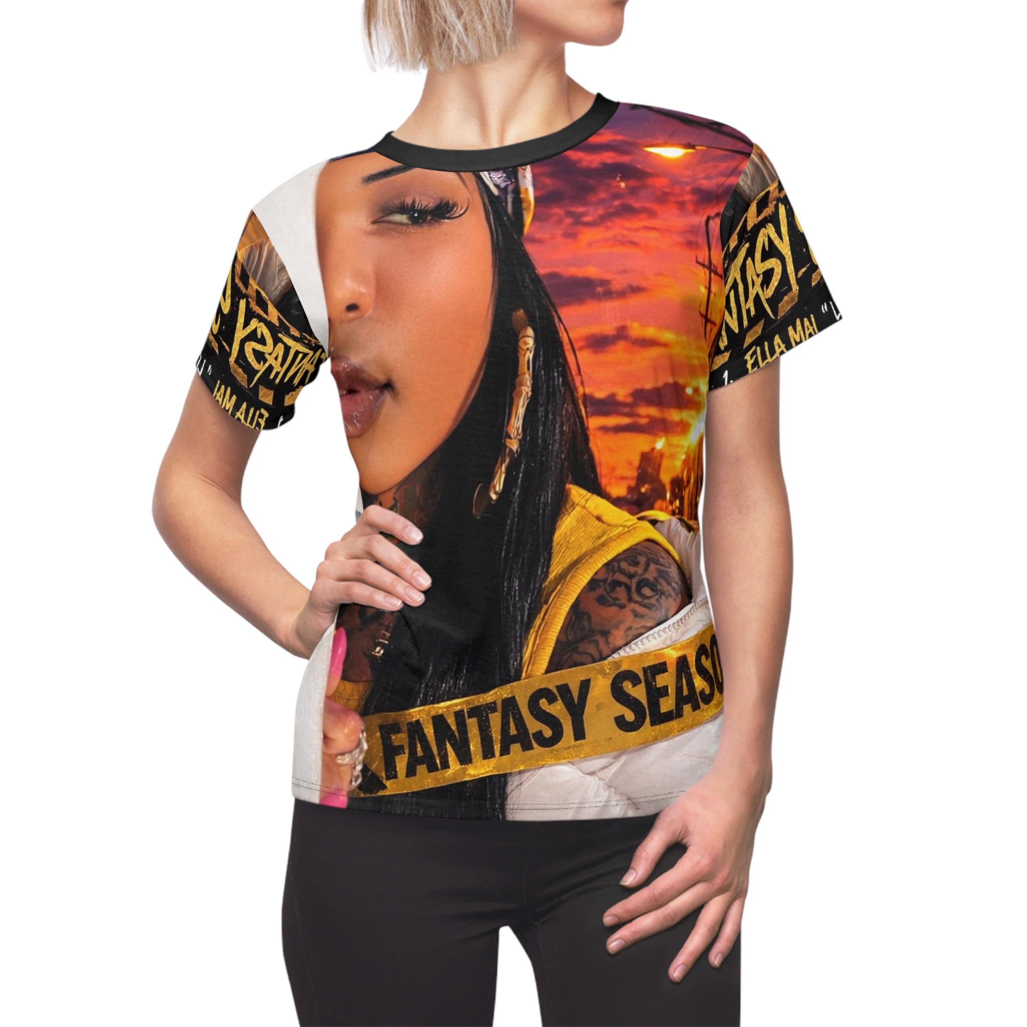 Fantasy Season Women's All-Over Print Tee — Sunset Portrait Graphic - Image 4